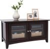 TV Stand – Media Console with Glass Cabinet