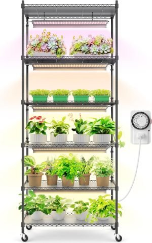 Plant Stand with Grow Lights