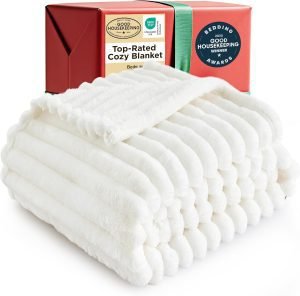 Bedsure GentleSoft White Throw Blanket 