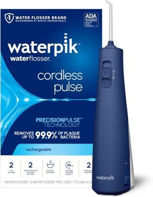 Waterpik Cordless Pulse Rechargeable Portable Water Flosser for Teeth