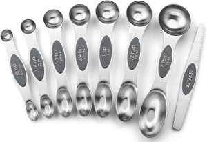 Spring Chef Stainless Steel Magnetic Measuring Spoons Set of 8