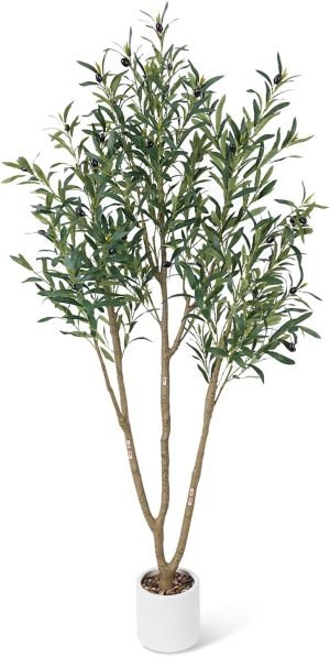 Olive Tree 5FT Fake Tree Faux Plants