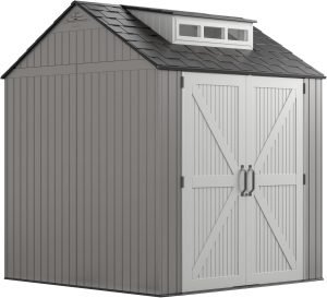 Rubbermaid Resin Outdoor Storage Shed With Floor