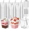 Dessert Cups with Lids & Spoons 