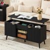 LEYAOYAO 48″ Fluted Lift Top Coffee Table 