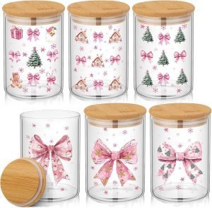 Glass Storage Jars with Airtight Bamboo Lid