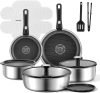 Hybrid Tri-Ply Stainless Steel Cookware Set 