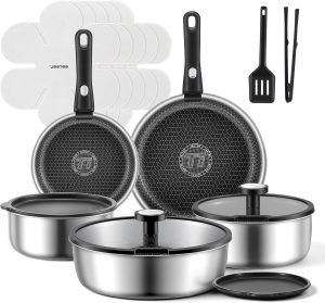 Hybrid Tri-Ply Stainless Steel Cookware Set 