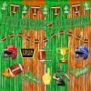 Football Party Decorations Banner & Hanging Swirl Spirals 