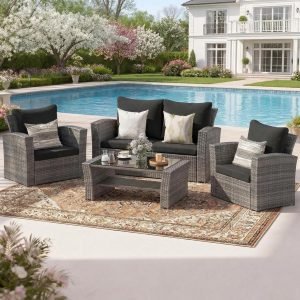 4 Piece Patio Furniture Set