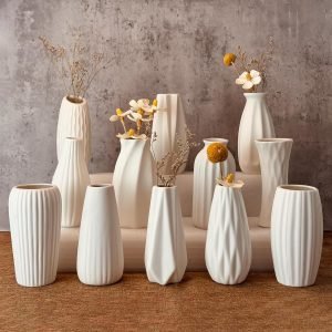 White Vase Set