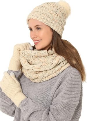 Winter Beanie Hat Scarf