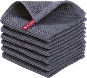 Homaxy 100% Cotton Waffle Weave Kitchen Dish Cloths