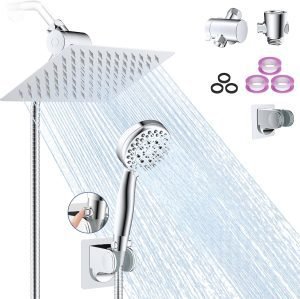 Rain Shower Head with Handheld Spray Combo