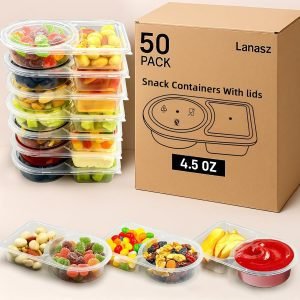 Lanasz 50-Set Reusable Snack Containers with Lids