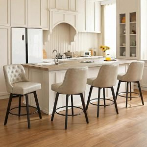 Counter Height Swivel Barstools with Back
