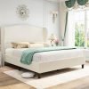 Yaak Queen Size Chenille Bed Frame