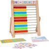 Wooden Frame Abacus with Multi-Color Beads