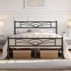 Yaheetech Queen Size Bed Frames Metal Platform Bed Mattress