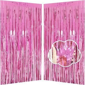 Pink Tinsel Backdrop