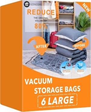 6 Large Vacuum Storage Bags