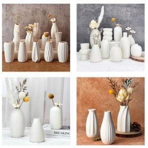 White Vase Set