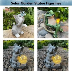 Solar Garden Statue Figurines
