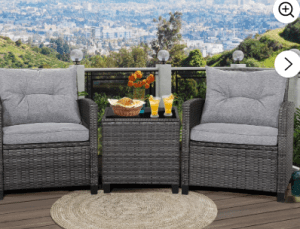 3PCS Patio Rattan Sofa Set At Walmart !