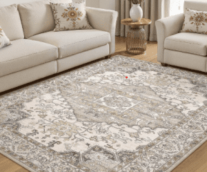 5×7 Washable Area Rug for Living Room