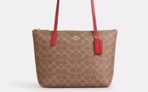 Coach Outlet Fiona Zip Tote Bag In Signature Canvas