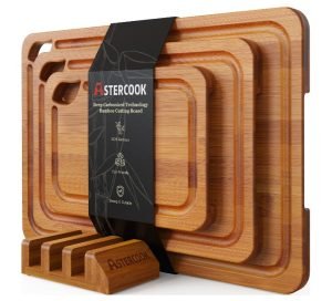 Astercook 4-Pieces Wood Cutting Board