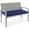 2-Person Outdoor Wicker Bench At Walmart !
