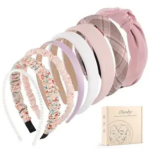 obeoby 8-Pack Pink Trendy Headbands