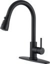 Matte Black Kitchen Faucet with Pull-Down Sprayer