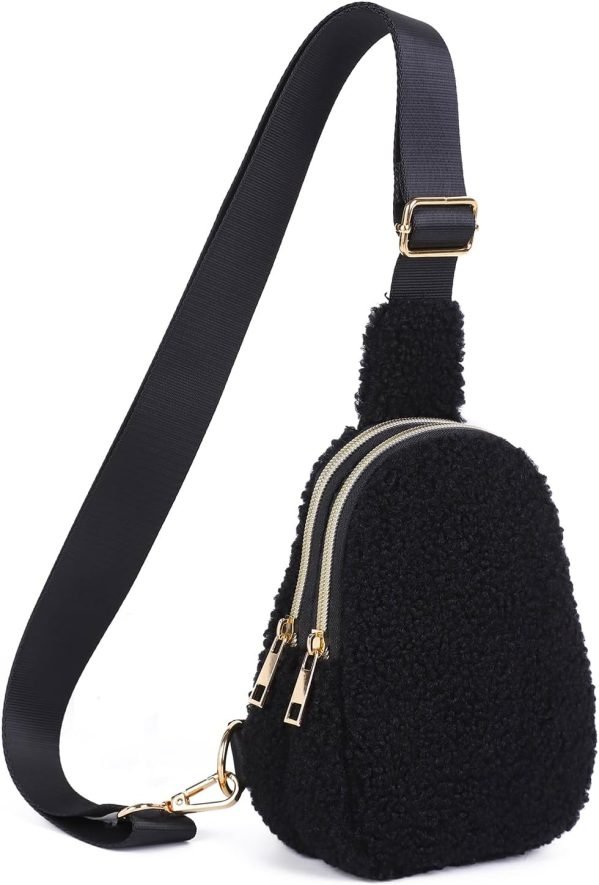 Fleece Sling Bag Crossbody