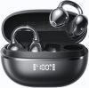 Open Ear Clip-On Earbuds with Digital Display