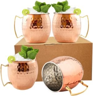 Copper Plated Moscow Mule Mugs Set of 4