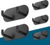 5-Pack Adhesive Hooks for Hanging Black
