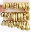 Gold Hoop Earrings Set