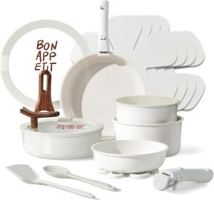 18Pcs Ceramic Cookware Set