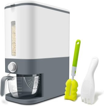 Rice Dispenser Storage Container with Measuring Cup