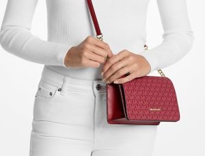 Michael Kors Jet Set Medium Signature Logo Crossbody Bag