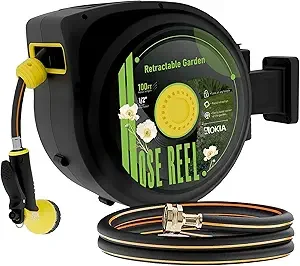 100 FT Retractable Garden Hose Reel