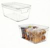 2-Pack Clear Plastic Storage Bins
