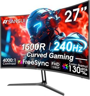 SANSUI 27-inch Curved Gaming Monitor 