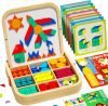 Wooden Magnetic Pattern Blocks Set