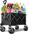 Collapsible Folding Wagon Cart with Large Wheels