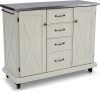 Seaside Lodge Stainless Steel Top Kitchen Cart