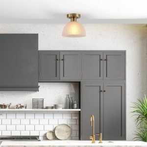1-Light Semi-Flush Mount Ceiling Light