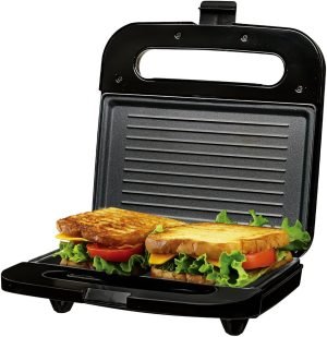 Electric Panini Press Grill with Nonstick Plates